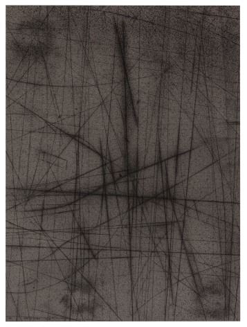 Anthony Mitri Work Table, 2023 charcoal on paper Image Dimensions: 10 3/4 x 8 inches Paper Dimensions: 14 1/4 x 10 1/4 inches