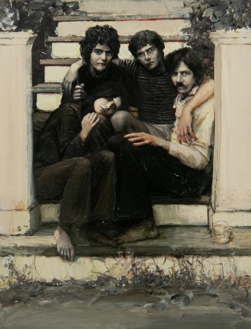 Gregory Gillespie Family Portrait, n.d. oil on wood 12 x 15 3/8 inches