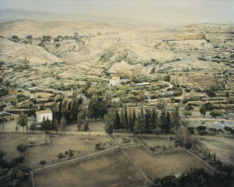 robert bauer, Landscape, Spain (SOLD), 2002, oil on panel, 14 3/8 x 18 inches