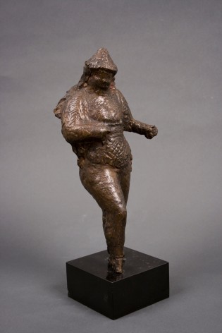 elie nadelman, Standing Nude, bronze with dark brown patina, 10 1/2 inches high