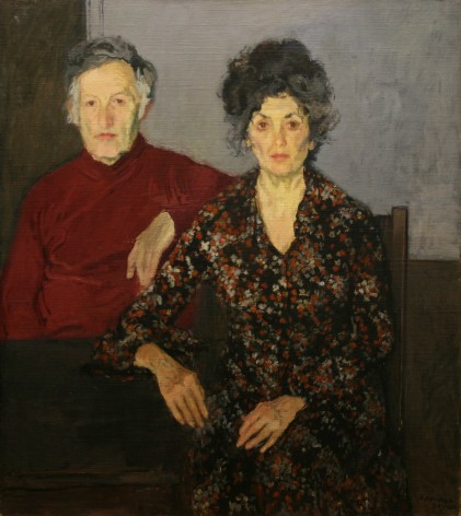 Raphael Soyer, Herman and Elia Rose, 1977 oil on canvas 37 x 33 inches