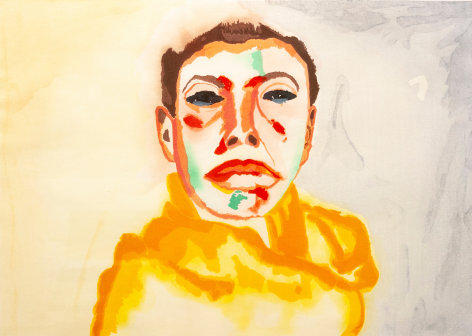 Francesco Clemente, I (MMA P.50), 1982, Woodcut in colors on kozo paper, 14 1/2 x 20 inches