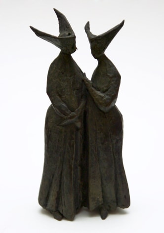 Laura Ziegler, Nuns, 1980 bronze 7 3/4 x 4 x 2 inches