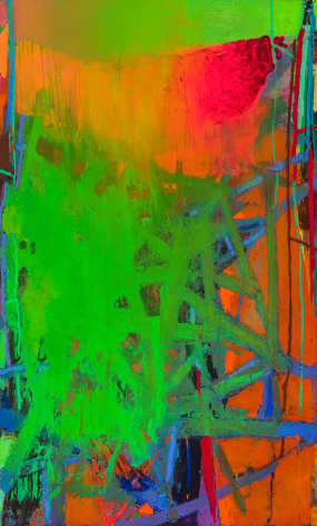 Brian Rutenberg, Green Goddess 3, 2021, oil on linen, 66 x 40 inches