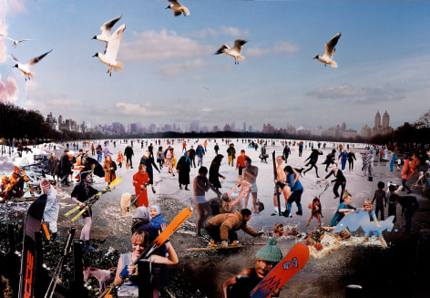 David Mach, Icebreaker, 2005, collage, 48 x 72 3/4 inches