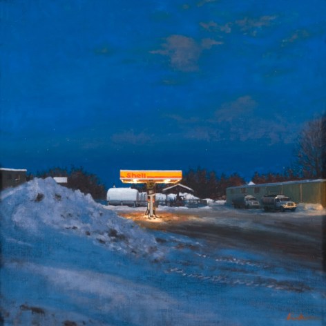Linden Frederick, Shell (SOLD), 2008, oil on panel, 12 1/4 x 12 1/4 inches