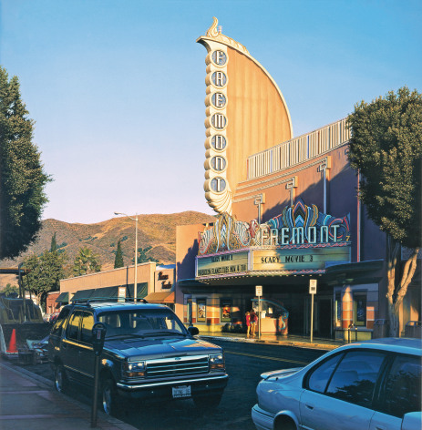 davis cone, Fremont with Two Girls, 2006, acrylic on canvas, 45 1/8 x 46 1/2 inches