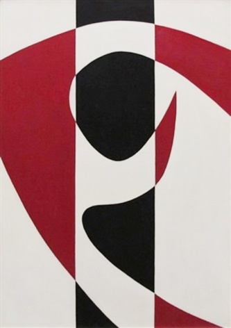 charles green shaw, Interlocking Red, 1967 oil on canvas 45 x 30 inches