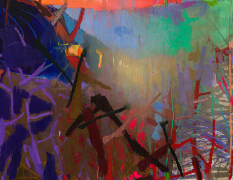 Brian Rutenberg, Banner of the Coast (Nightcrawlers), 2021-22, oil on linen, 53 x 68 inches