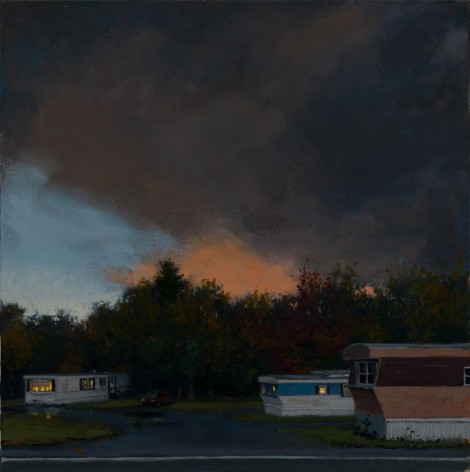 Linden Frederick, Study: Trio, 2010, oil on paper mounted on panel, 8 x 8 inches