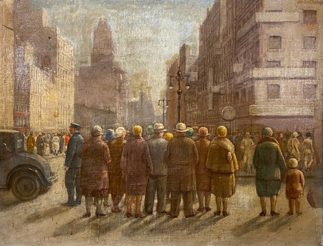 Fourteenth Street, Morning, 1929, oil on canvas, 10 x 12 1/4 inches