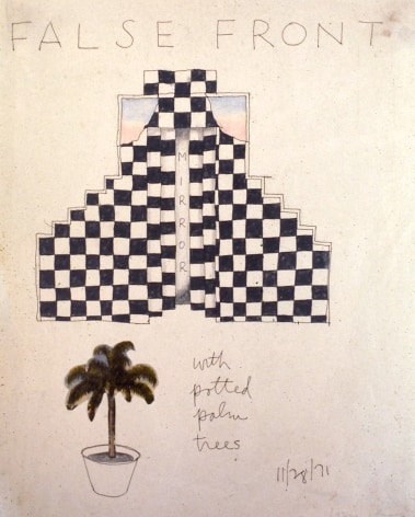 Early Works, False Front with Potted Palm Tree