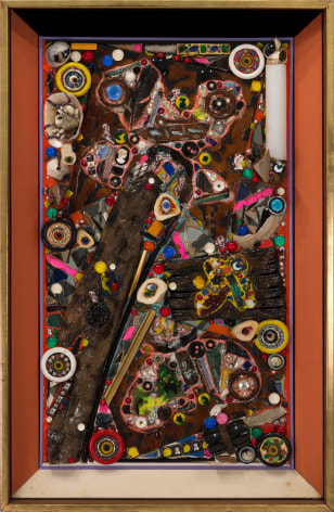 Alfonso Ossorio, SPLIT, 1961, plastic and various materials on composition board, 37.50h x 23.50w in
