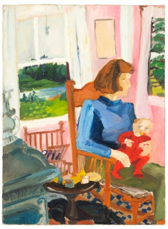 Mimi Gross, Yvonne Jacquette and Baby Tom Burckhardt (Maine), 1964