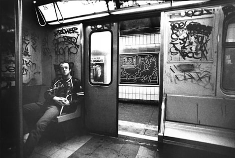 Tseng Kwong Chi, On the Subway, 1983