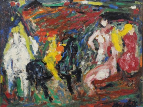 Jan Muller, Two Equestrians with Nudes