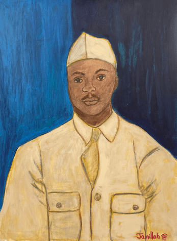 Jamillah Jennings, Untitled (Military Portrait on Split Ground), 1989