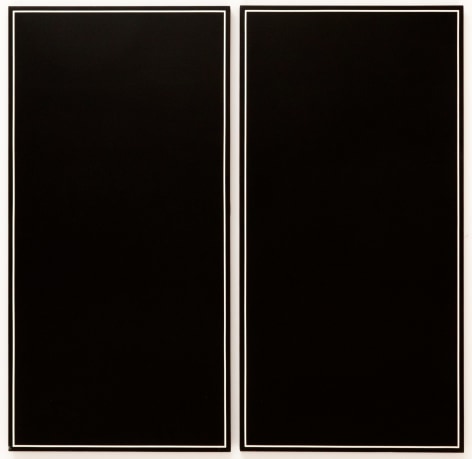 Ted Kurahara, Double Black with White Lines, 1985