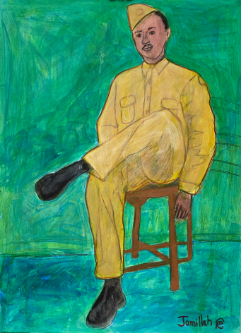 Jamillah Jennings, Untitled (Seated Portrait in Green Room), 1989