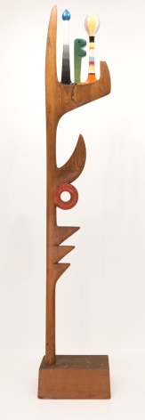 Sidney Geist, Family Standard, 1951, wood and lacquer, 103 1/8h x 18 3/8w x 15 1/2d in