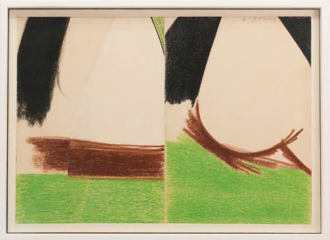 Willem de Kooning,&nbsp;Untitled (East Hampton), 1960,&nbsp;Crayon and collage on paper mounted to canvas, 14h x 20w in
