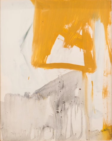 Franz Kline, Ochre and Grey Composition, 1955, Oil on paper mounted to canvas, 20h x 16w in