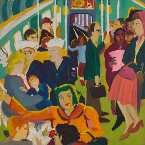 Mimi Gross, Subway, 1962