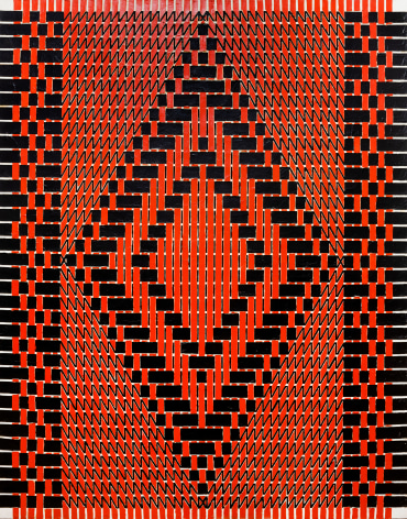 Susan Fortgang, Diamond with Black &amp;amp; Red, 1980