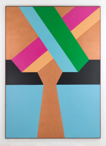 Miriam Schapiro, Borrega Take, 1967, acrylic on canvas, 60h x 84w in