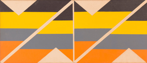 Larry Zox, Multi from Zone I, 1965, Acrylic on canvas, 12h x 28w in