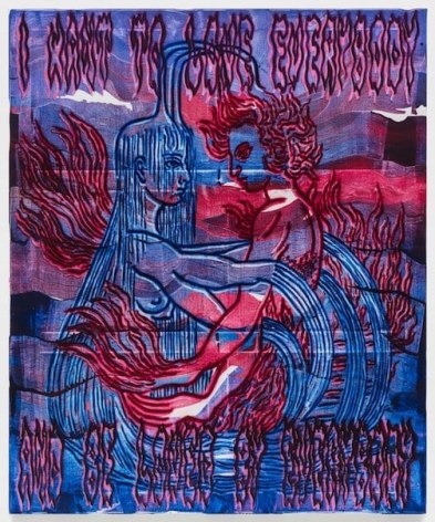 Sven Loven I want to love everybody and be loved by everybody, to be the prism and the rainbow, to have so many minds reflected within me that reality is indistinguishable from a dream, 2018 Acrylic on Canvas 72 x 60 in. 183 x 152.4cm