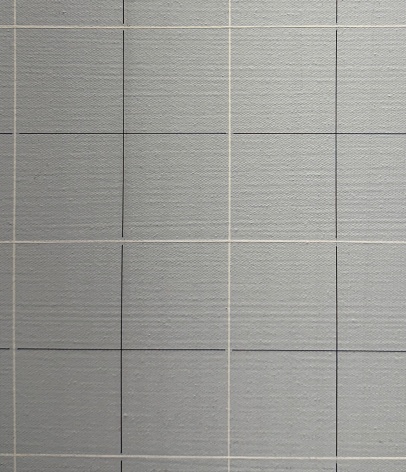 Image of untitled color grey scape painting detail by Naohiko Inukai, at Caldwell Gallery Hudson.