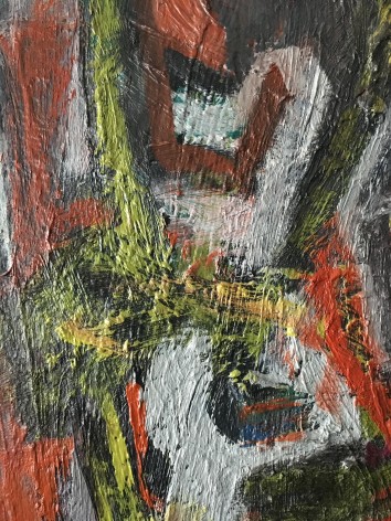 Detail of oil painting &quot;#2 (5)&quot; by Max Schnitzler.