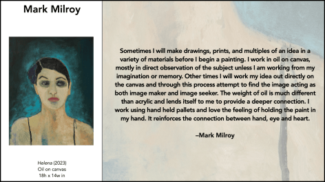 Image of artist statement by Mark Milroy for the exhibition &quot;Object Matter&quot; at Caldwell Gallery Hudson.