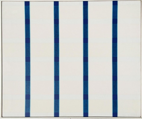 Image of thin white stick frame on painting &quot;Four &amp; Six No. 1&quot; by Naohiko Inukai.