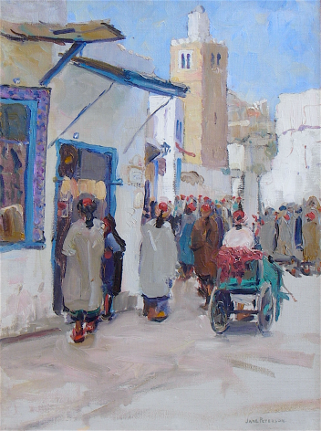 &quot;A Busy Corner Tunis&quot; by Jane Peterson.
