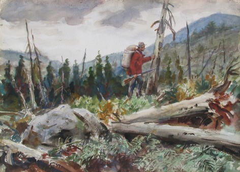 Sold archive painting titled &quot;Bear Country&quot; by John Whorf.