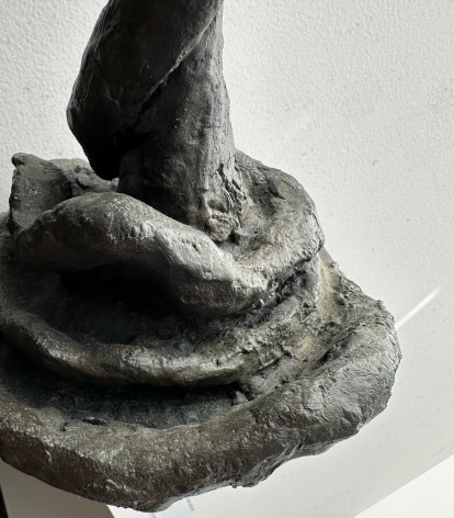 Close up image of base of bronze sculpture titled Snake &amp; Bird on Branch #2 by Yulla Lipchitz.