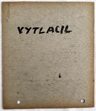 Image of signature on untitled (002) abstraction by Vaclav Vytlacil.