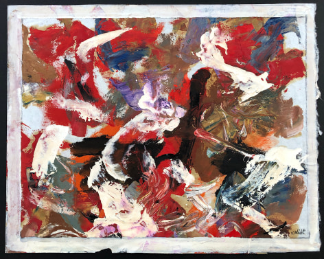 Image of full sheet untitled 087 mixed media painting by John Von Wicht.
