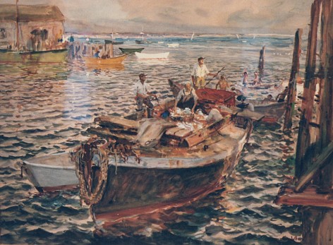Sold archive painting titled &quot;Summer in Provincetown&quot; by John Whorf.