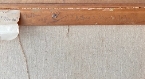 Verso title on &quot;Interior&quot; by Robert Natkin.