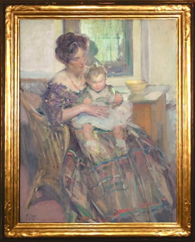 Frame view of Mother and Child by Richard E. Miller.