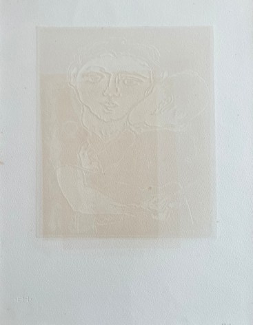 Image of verso on untitled lithograph by Hans Burkhardt.