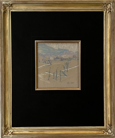 Image of frame on pastel &quot;Hillside&quot; by Allen Tucker.