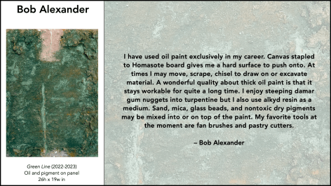 Image of artist statement by Bob Alexander for the exhibition &quot;Object Matter&quot; at Caldwell Gallery Hudson.