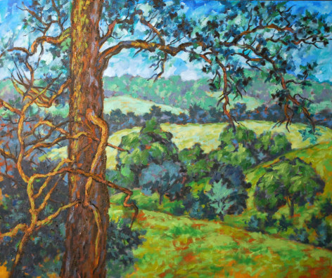Oil painting of north hogan Valley in Indiana by Easton Pribble.