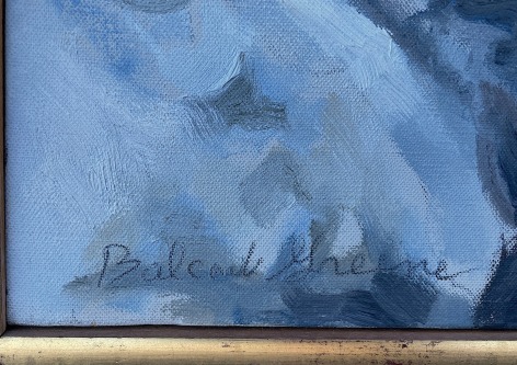 Image of signature on &quot;Storm on the Maine Coast&quot; painting by Balcomb Greene.