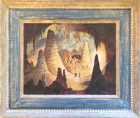 Image of the frame on &quot;The Cavern&quot; painting by John Atherton.