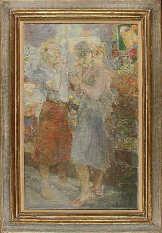 Image of frame on Isabel Bishop 1952 painting &quot;Interlude&quot;.